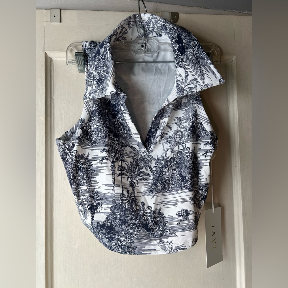 NWT Tavi TaviSculpt Polo Tank Navy Toile XL - Picture 12 of 13